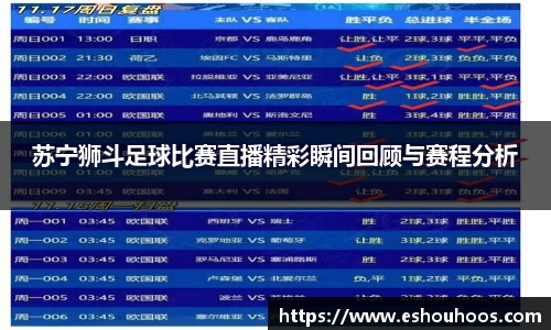 苏宁狮斗足球比赛直播精彩瞬间回顾与赛程分析
