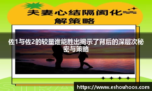 佐1与佐2的较量谁能胜出揭示了背后的深层次秘密与策略