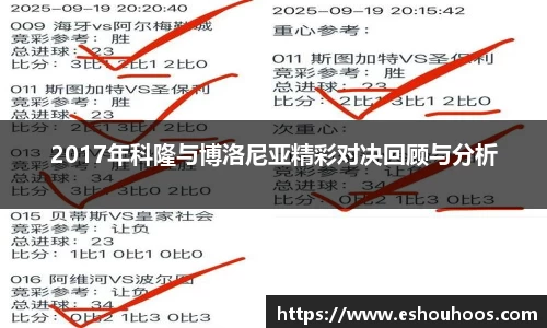 2017年科隆与博洛尼亚精彩对决回顾与分析